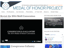 Tablet Screenshot of medalofhonorproject.org